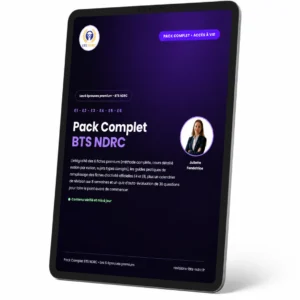 Fiche révision BTS NDRC - Pack complet (E1, E2, E3,E4, E5 etE6)