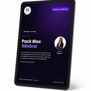Pack Bloc Général BTS NDRC – E1+E2+E3
