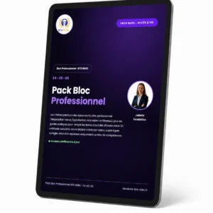 Pack Bloc Professionnel BTS NDRC – E4+E5+E6